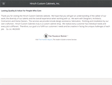 Tablet Screenshot of hirschcustomcabinets.com